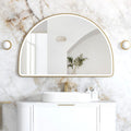ARCHIE LED Half Moon Mirror 800x1200mm (Brushed Gold)