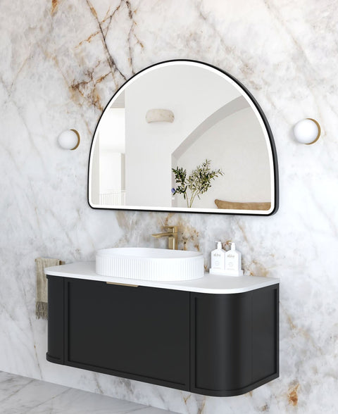 ARCHIE LED Half Moon Mirror 1200x800mm