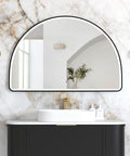 ARCHIE LED Half Moon Mirror 800x1200mm (Matte Black)