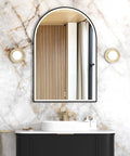 ARCHIE LED Metal Frame Mirror 1200x800mm Matte Black