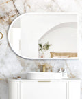 ARCHIE LED Metal Frame Mirror 1200x800mm Matte White