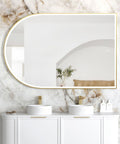 ARCHIE LED Metal Frame Mirror 1500x1000mm Brushed Gold