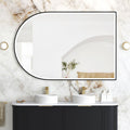 ARCHIE LED Metal Frame Mirror 1500x1000mm Matte Black