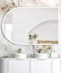 ARCHIE LED Metal Frame Mirror 1500x1000mm Matte White