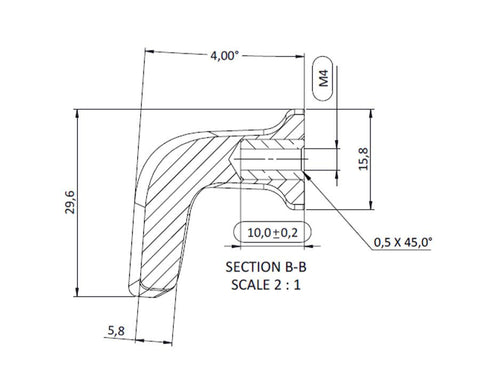 Furnipart Art Handle. Finish: Black.  Length: 117mm