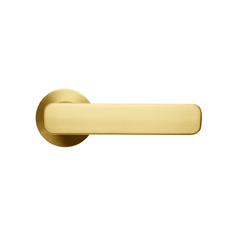 Momo Aspen Lever Handle Set Brushed Satin Brass