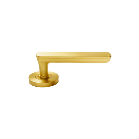 Momo Aspen Lever Handle Set Brushed Satin Brass