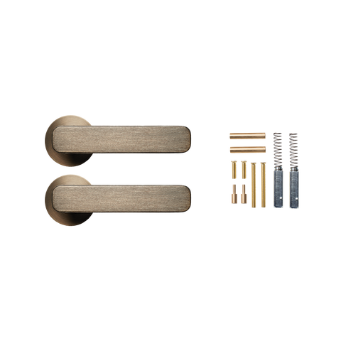 Momo Aspen Lever Handle Set Dark Brushed Brass