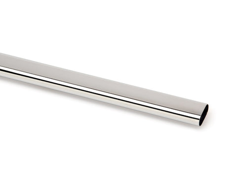Oval Steel Railing in Polished Chrome. Size: 0.6mm x 2900mm