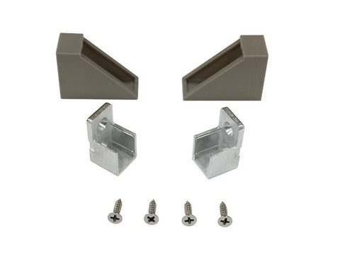 Kia Ora Hanging End Support with Plastic Cover in Pearl Grey. 2 per set