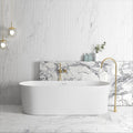 ATTICA BONDI Freestanding 1700mm Overflow Bathtub - Matte White