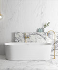 ATTICA BONDI Freestanding 1700mm Overflow Bathtub - Matte White