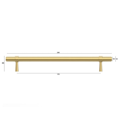 Astor - Brushed Brass Handle (Premium Solid Brass Construction) (All Sizes)