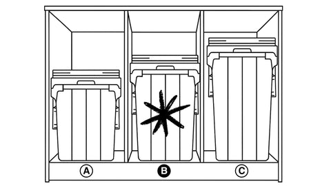 HushSort 30L Dual Pull-Out Waste Bin – Fits Australian Standard 300mm Cabinet (Type B)