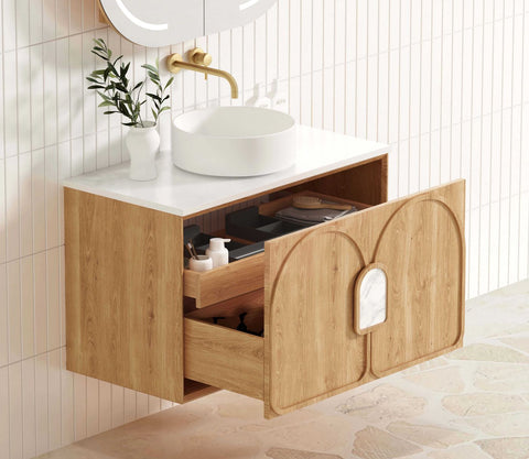 BALMORAL Mark II Wall Hung Vanity Woodland Oak (All Sizes)
