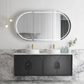 BALMORAL Wall Hung Vanity Black Oak 1500