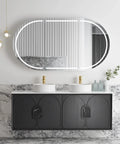 BALMORAL Wall Hung Vanity Black Oak 1500