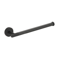 Luxury black knurled hand towel rail for bathroom wall, durable metal towel holder