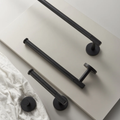 Wall-mounted black knurled toilet roll holder, durable modern toilet paper holder for bathrooms