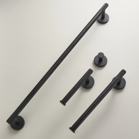 Wall-mounted black knurled toilet roll holder, durable modern toilet paper holder for bathrooms