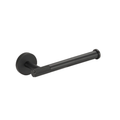 Wall-mounted black knurled toilet roll holder, durable modern toilet paper holder for bathrooms