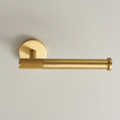 Modern satin brass knurled toilet roll holder, wall-mounted brass toilet paper holder