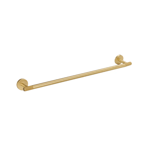Knurled Towel Rail in Satin Brass – Stylish Bathroom Rail for Towels and Linens