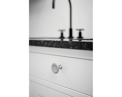 Furnipart Bell knob. Finish: Inox Look. Diameter: 42mm