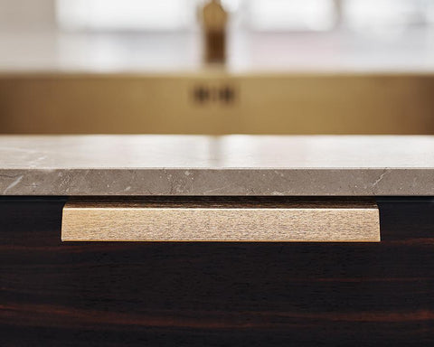 Furnipart Bench Handle. Finish: Brushed Brass. Length: 200mm