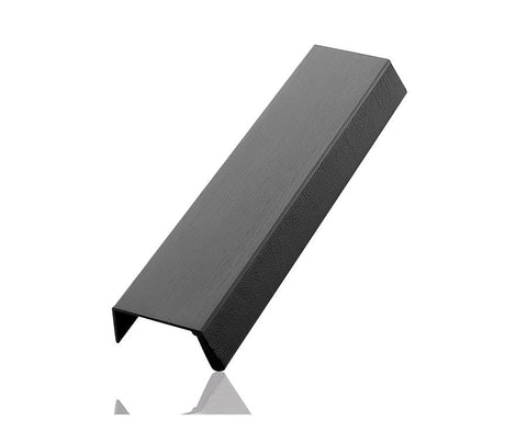 Furnipart Bench handle. Finish: Black Leather/Brushed Matt Black. Length: 200mm