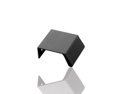 Furnipart Bench knob. Finish: Black Leather/Brushed Matt Black. Length: 40mm