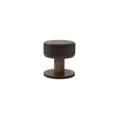 Momo Belgravia Knurled Round Knob Solid Brass 35mm in Bronze