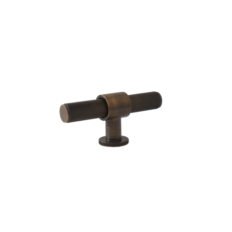 Momo Belgravia Knurled T Knob Solid Brass 82mm in Bronze