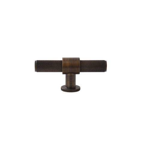 Momo Belgravia Knurled T Knob Solid Brass 82mm in Bronze