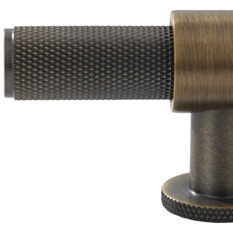 Momo Belgravia Knurled T Knob Solid Brass 82mm in Dark Brushed Brass