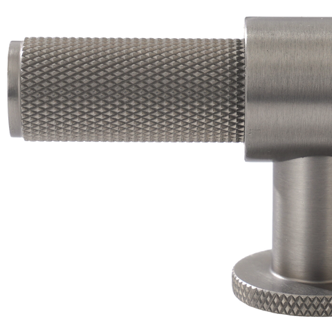 Momo Belgravia Knurled T Knob Solid Brass 82mm in Dull Brushed Nickel