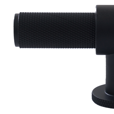 Momo Belgravia Knurled T Knob Solid Brass 82mm in Matt Black