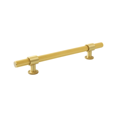 Momo Belgravia Knurled Bar Pull Solid Brass 160mm in Brushed Satin Brass