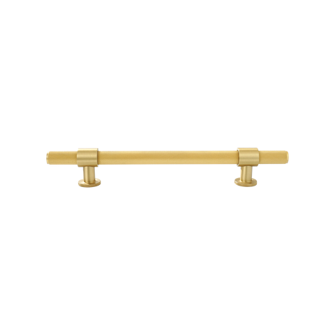Momo Belgravia Knurled Bar Pull Solid Brass 160mm in Brushed Satin Brass