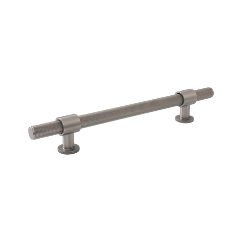 Momo Belgravia Knurled Bar Pull Solid Brass 160mm in Dull Brushed Nickel