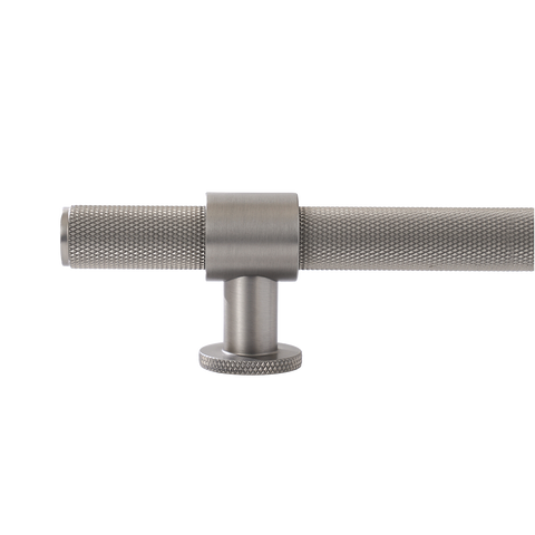 Momo Belgravia Knurled Bar Pull Solid Brass 160mm in Dull Brushed Nickel