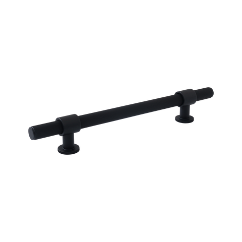 Momo Belgravia Knurled Bar Pull Solid Brass 160mm in Matt Black