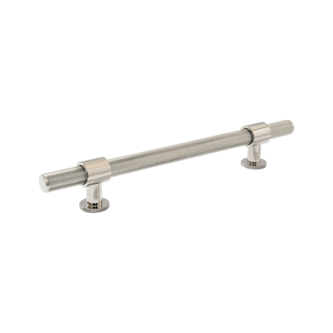 Momo Belgravia Knurled Bar Pull Solid Brass 160mm in Polished Nickel