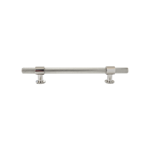 Momo Belgravia Knurled Bar Pull Solid Brass 160mm in Polished Nickel