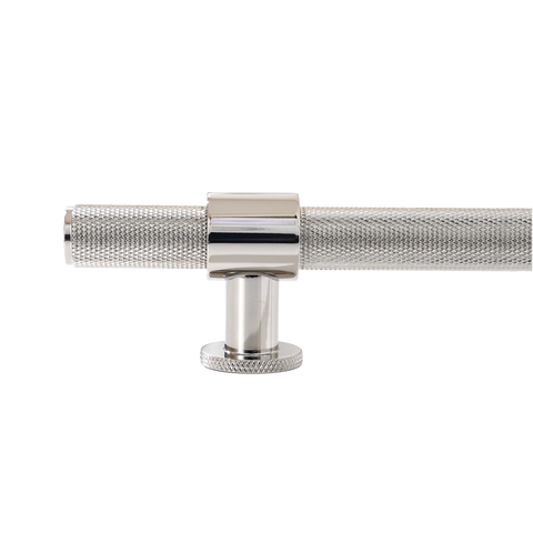 Momo Belgravia Knurled Bar Pull Solid Brass 160mm in Polished Nickel