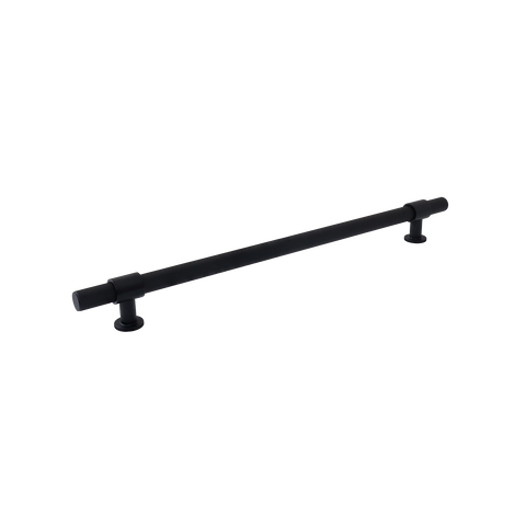Momo Belgravia Knurled Bar Pull Solid Brass 320mm in Matt Black