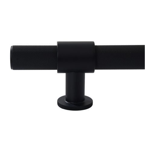 Momo Belgravia Knurled Bar Pull Solid Brass 320mm in Matt Black