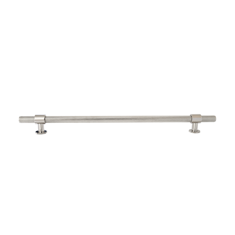 Momo Belgravia Knurled Bar Pull Solid Brass 320mm in Polished Nickel