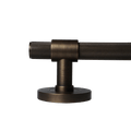 Brass knurled lever handles by KitchenLibrary featuring a solid brass design with a textured grip.