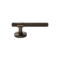 Brass knurled lever handles from KitchenLibrary, featuring solid brass construction and a textured grip.